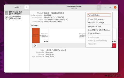 วิธีใช้ Ubuntu Disk Utility เพื่อการจัดการ HDD/SSD ที่ดีขึ้น 