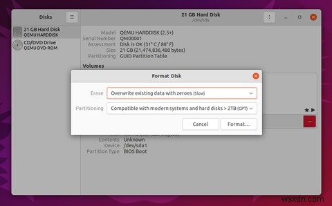 วิธีใช้ Ubuntu Disk Utility เพื่อการจัดการ HDD/SSD ที่ดีขึ้น 