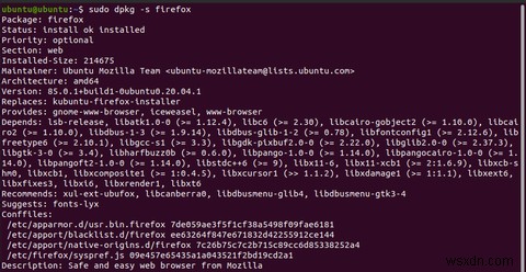 วิธีการแสดงรายการการพึ่งพาของแพ็คเกจใน Ubuntu 