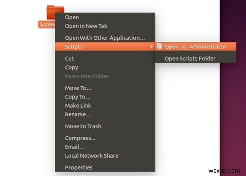 วิธีเพิ่ม Open As Root ให้กับ Ubuntus คลิกขวาที่เมนู 