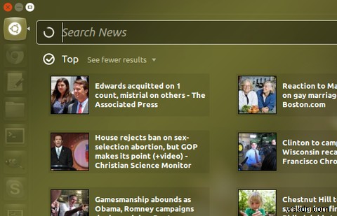ค้นหาข่าว Torrents Spotify และอีกมากมายบนแดชบอร์ด Ubuntus [Linux] 