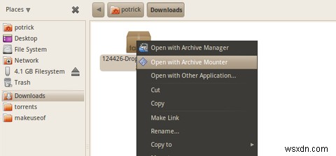 เมานต์ไฟล์เก็บถาวรใด ๆ ในสองคลิก [Ubuntu] 