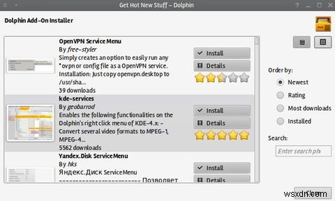 สร้างเครื่องผลิตลินุกซ์ของคุณเองด้วยเมนูบริการของ KDE 