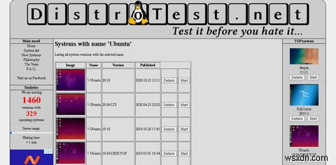 วิธีทดสอบ Linux Distro โดยไม่ต้องติดตั้งด้วย DistroTest 