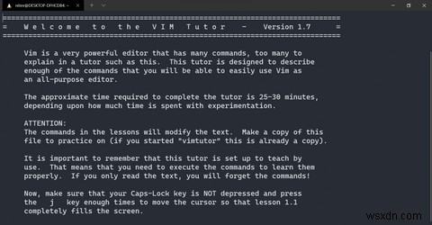 ควบคุม Vim Text Editor บน Linux โดยใช้ Vimtutor 