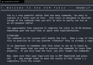 ควบคุม Vim Text Editor บน Linux โดยใช้ Vimtutor 