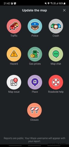 ทุกวิธีในการรายงานปัญหาเมื่อนำทางด้วย Waze 