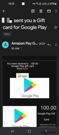 วิธีแลกรหัสโปรโมชันและบัตรของขวัญของ Google Play 
