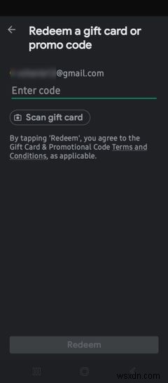 วิธีแลกรหัสโปรโมชันและบัตรของขวัญของ Google Play 