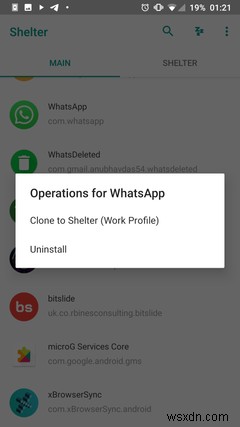 วิธีใช้แอพ Shelter to Sandbox บน Android 