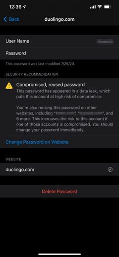 วิธีดูและจัดการรหัสผ่านที่ถูกบุกรุกบน iPhone ของคุณ 