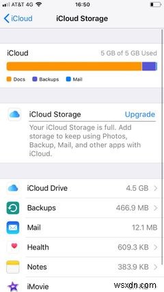 วิธีดูพื้นที่ iCloud ที่ข้อความของคุณใช้