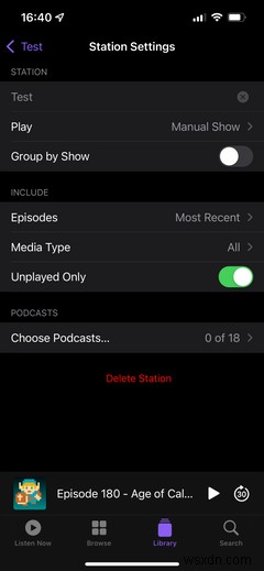 คำแนะนำเกี่ยวกับแอป Apple Podcasts บน iPhone