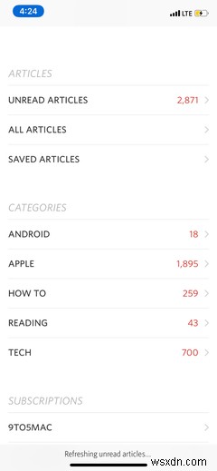 แอพ RSS Reader ที่ดีที่สุด 5 อันดับสำหรับ iPhone 