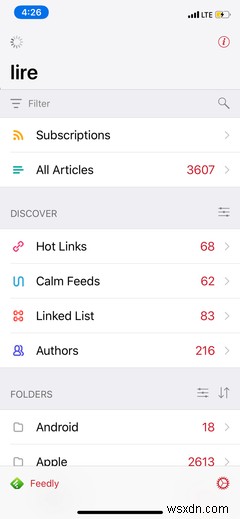 แอพ RSS Reader ที่ดีที่สุด 5 อันดับสำหรับ iPhone 