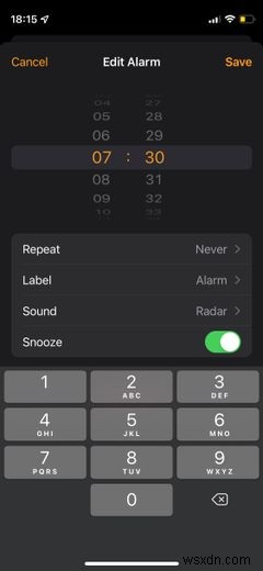 วิธีนำรายการปุ่มกดกลับมาในนาฬิกาปลุกใน iOS 15