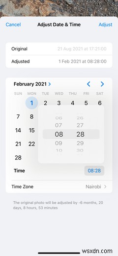 วิธีปรับวันที่ เวลา และตำแหน่งของรูปภาพใน iOS 15 