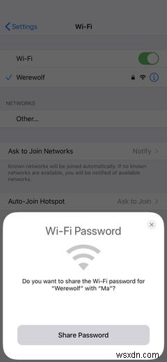 วิธีแชร์รหัสผ่าน Wi-Fi จาก iPhone ไปยัง iPhone 
