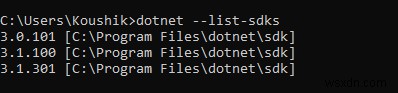 จะทราบได้อย่างไรว่าติดตั้ง C# .NET Core ไว้หรือไม่ 