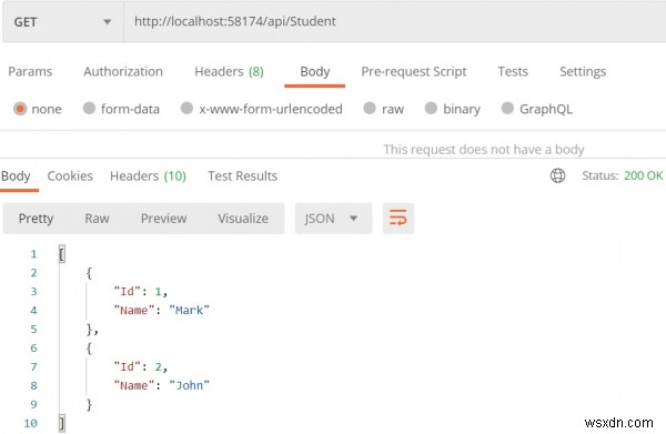 เราจะทดสอบ C # Asp.Net WebAPI ได้อย่างไร 