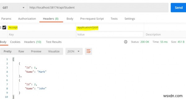 การเจรจาเนื้อหาใน Asp.Net webAPI C # คืออะไร 