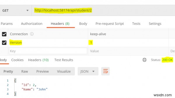 จะทำการกำหนดเวอร์ชันด้วยส่วนหัวที่ยอมรับใน C # ASP.NET WebAPI ได้อย่างไร 