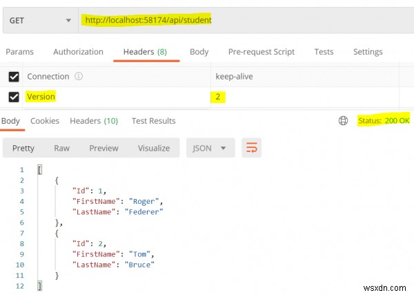 จะทำการกำหนดเวอร์ชันด้วยส่วนหัวที่ยอมรับใน C # ASP.NET WebAPI ได้อย่างไร 