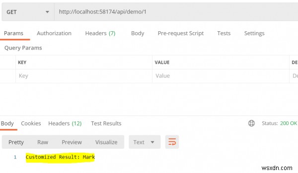 จะคืนประเภทผลลัพธ์ที่กำหนดเองจากวิธีการดำเนินการใน C # ASP.NET WebAPI ได้อย่างไร 