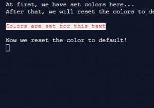 Console.ResetColor() วิธีการใน C # 