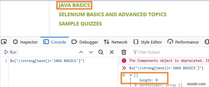 การใช้ XPATH เพื่อค้นหาข้อความที่มี   