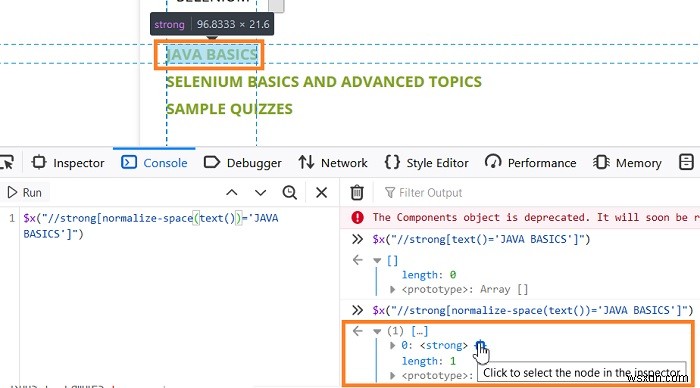 การใช้ XPATH เพื่อค้นหาข้อความที่มี   