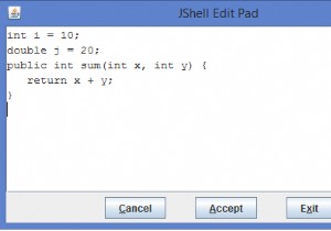 คำสั่ง /edit ที่แตกต่างกันใน JShell ใน Java 9 คืออะไร 
