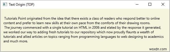 ที่มาของข้อความใน JavaFX คืออะไร? 