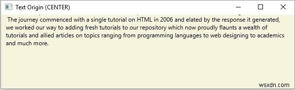 ที่มาของข้อความใน JavaFX คืออะไร? 