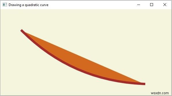 จะสร้าง QuadCurve โดยใช้ JavaFX ได้อย่างไร? 