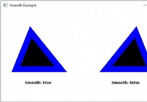 อธิบายคุณสมบัติที่ราบรื่นของรูปร่าง 2D ใน JavaFX 