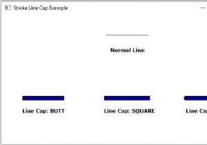 อธิบายคุณสมบัติ Stroke Line Cap ของรูปร่าง 2D ใน JavaFX 