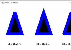 อธิบายคุณสมบัติ Stroke Mitre Limit ของรูปร่าง 2D ใน JavaFX 