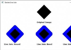 อธิบายคุณสมบัติ Stroke Line Join ของรูปร่าง 2D ใน JavaFX 
