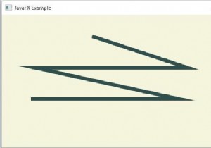 จะสร้างเส้นแนวนอนขององค์ประกอบพาธใน JavaFX ได้อย่างไร? 