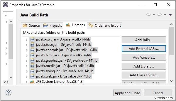 JavaFX พร้อม eclipse 