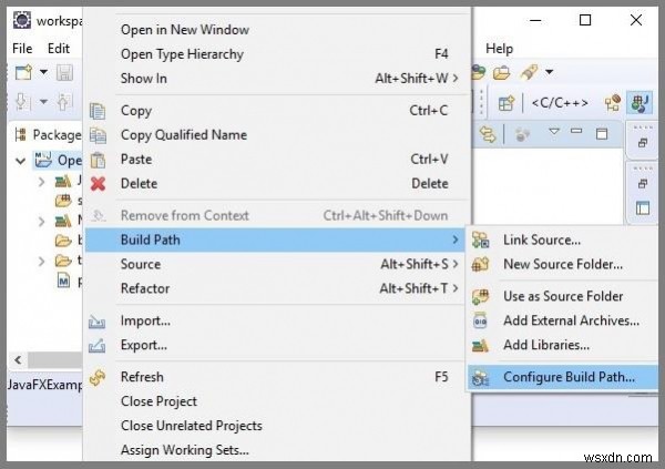 วิธีการตั้งค่า OpenCV Java ด้วย eclipse 