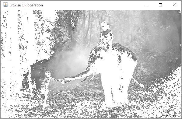 จะดำเนินการ Bitwise OR กับสองภาพโดยใช้ Java OpenCV ได้อย่างไร 