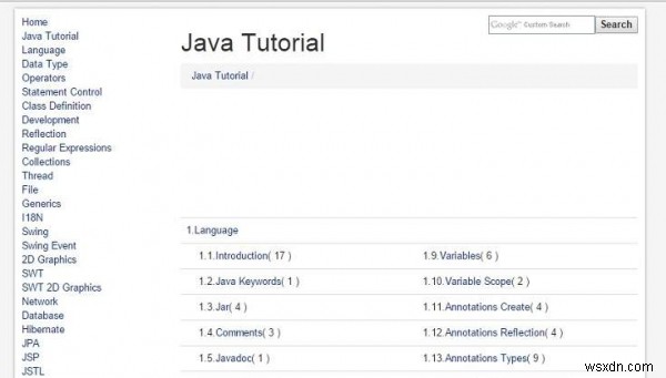 บทช่วยสอน Java ออนไลน์ฟรียอดนิยม 