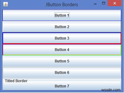 เราจะใช้เส้นขอบต่างๆ กับ JButton ใน Java ได้อย่างไร 