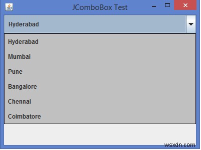 เราจะตั้งค่าเส้นขอบให้กับรายการ JComboBox ใน Java ได้อย่างไร 