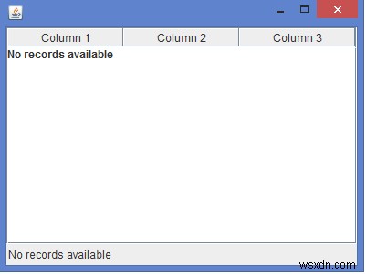 จะแสดง No บันทึกข้อความที่มีอยู่ใน JTable ใน Java ได้อย่างไร? 