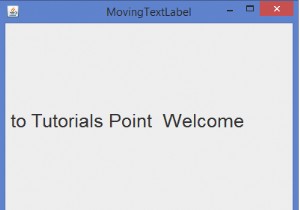 เราจะนำข้อความเคลื่อนไหวไปใช้โดยใช้ JLabel ใน Java ได้อย่างไร 
