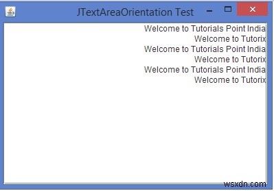 เราจะกำหนดการวางแนวของ JTextArea จากขวาไปซ้ายใน Java ได้อย่างไร? 