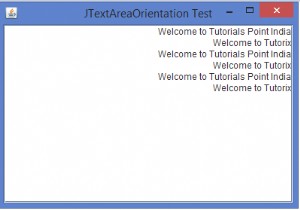 เราจะกำหนดการวางแนวของ JTextArea จากขวาไปซ้ายใน Java ได้อย่างไร? 